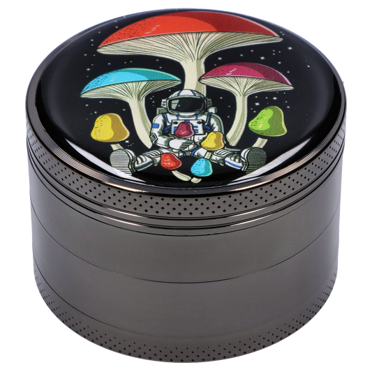63mm Chrome with Tiny Glowing Mushrooms Grinder