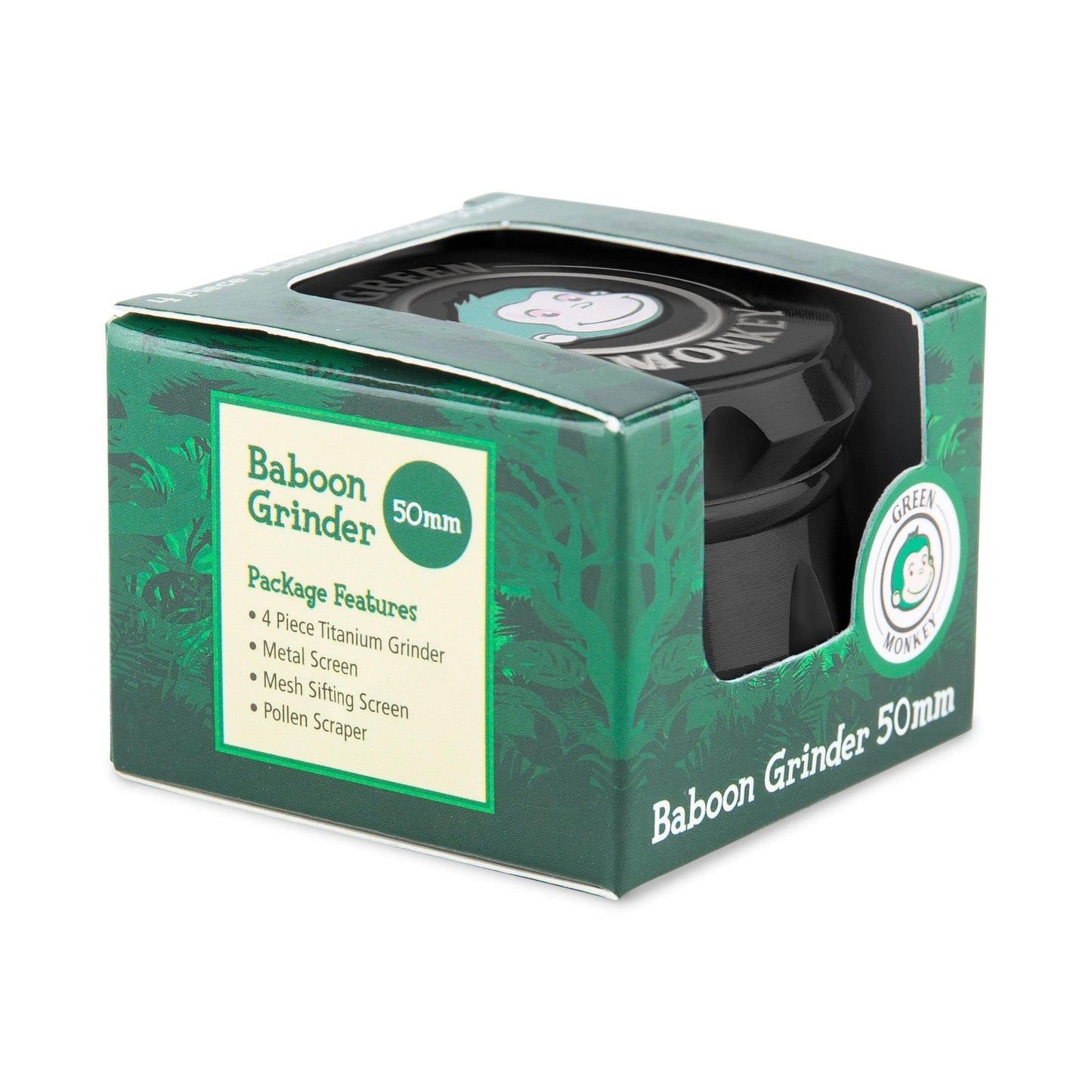 Green Monkey Grinders Baboon Crown 50mm Grinder