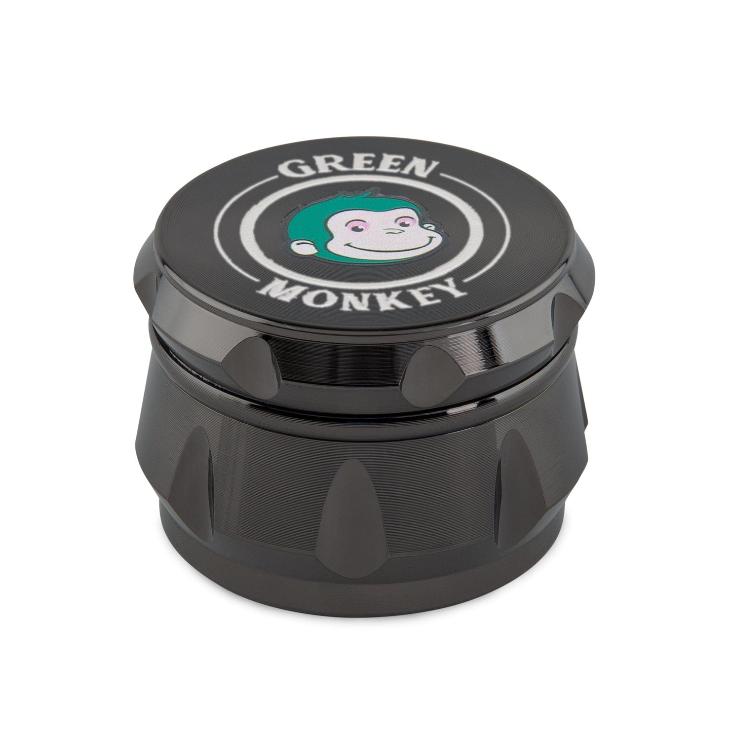 Green Monkey Grinders Black Baboon Crown 50mm Grinder