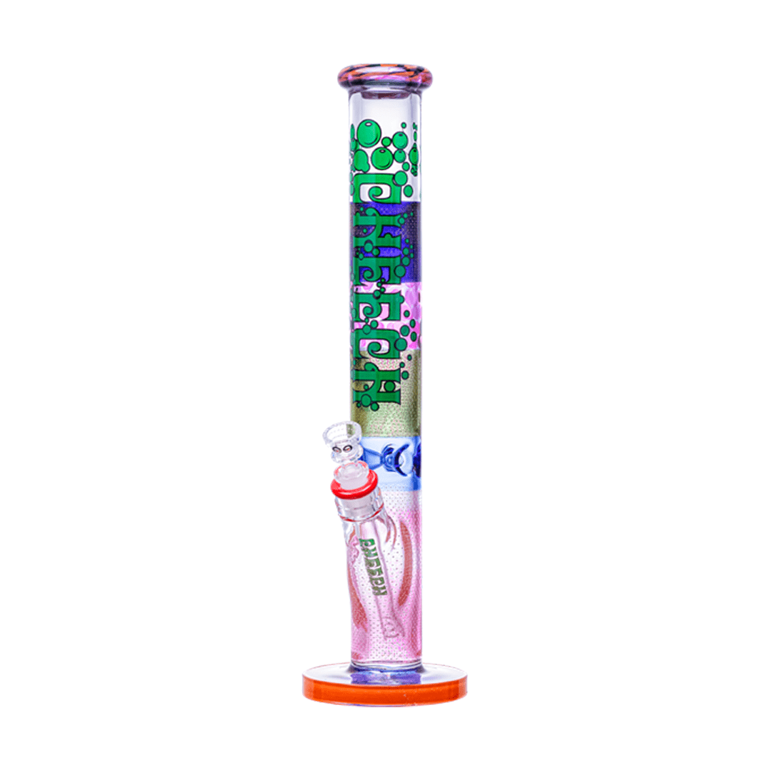 Cheech Glass Water Pipe Green Cheech Glass 17" Multi-Color Straight Tube