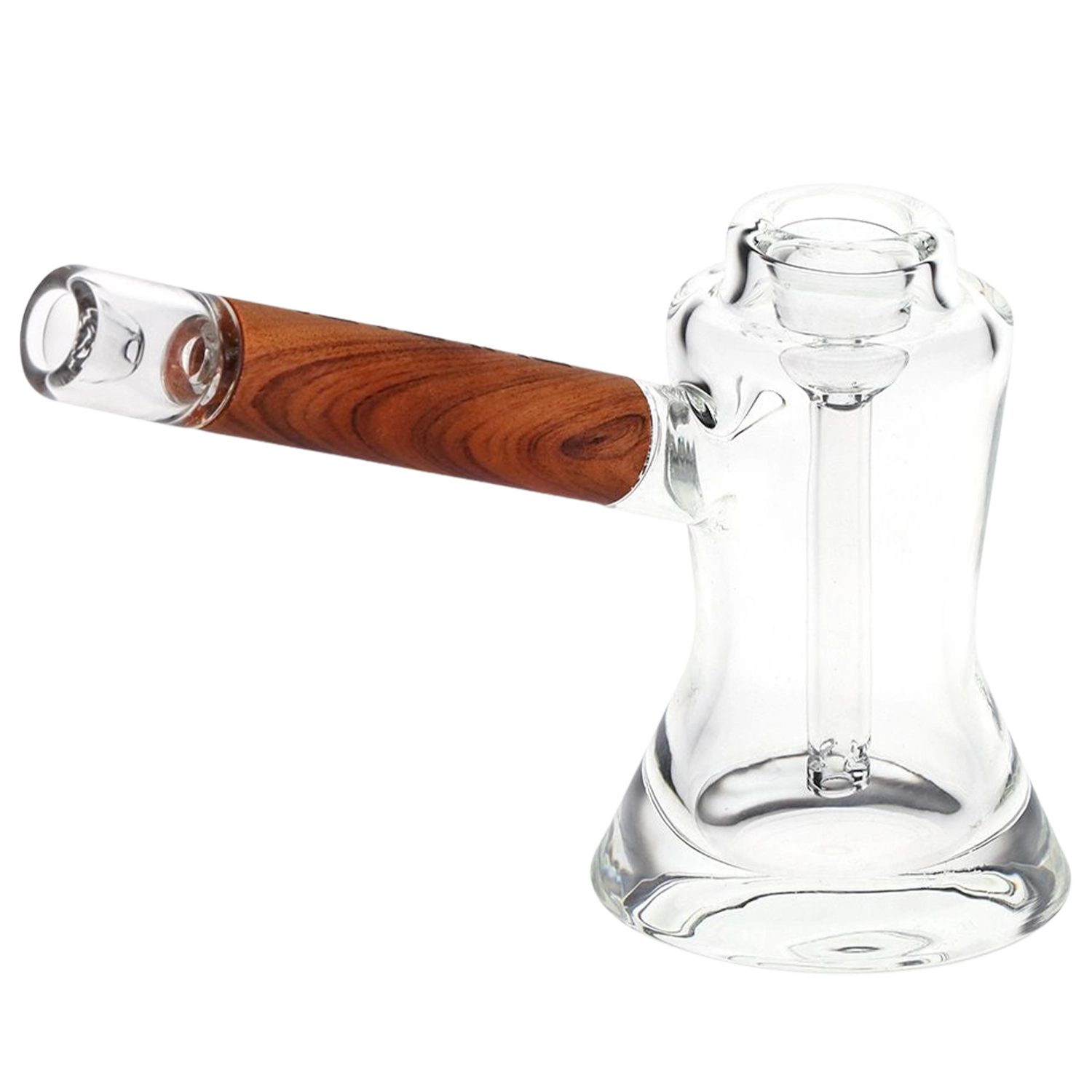 Pulsar Wood on Glass Bubbler - 6"