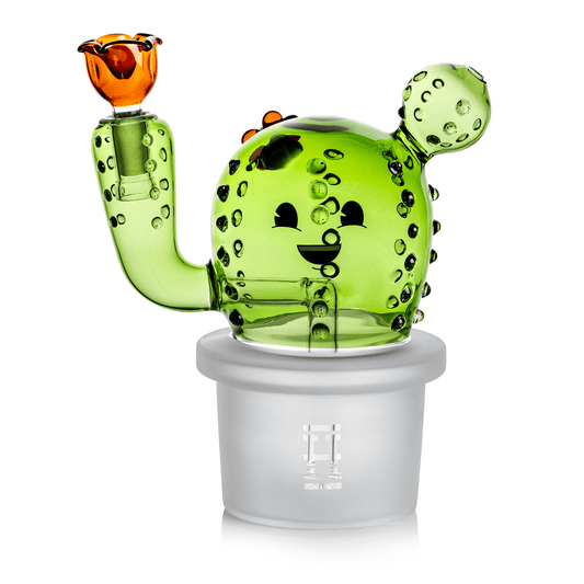 HEMPER Bong Amber Happy Cactus XL Bong 8"