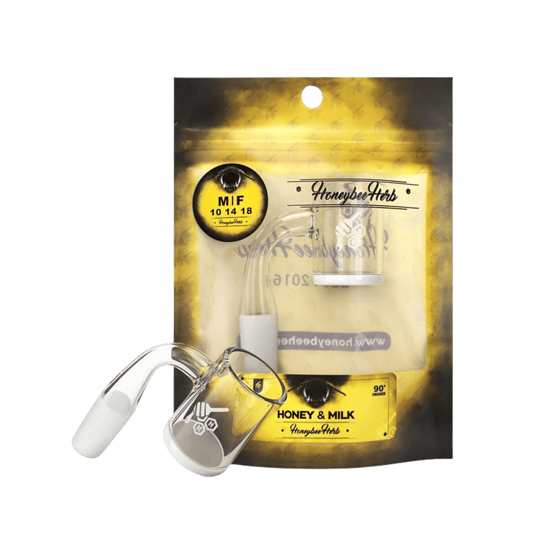 Honey & Milk Quartz Banger - 90° | Yellow Line