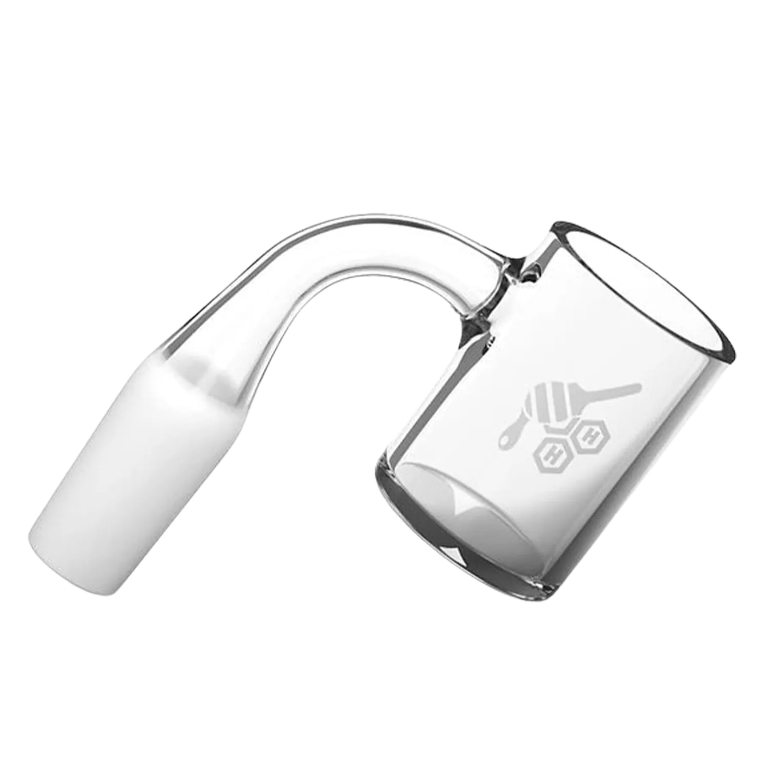 Honeybee Herb Flat Top Original Quartz Banger - 90° | Yellow Line