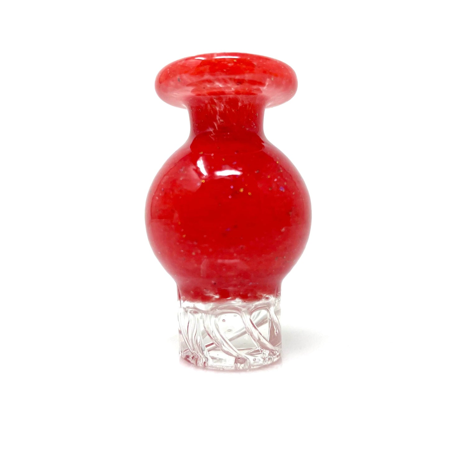 AFM Smoke Carb Cap Lip Stick Red Dot Turbo Glass Spinner Carb Cap + 2 Pearls