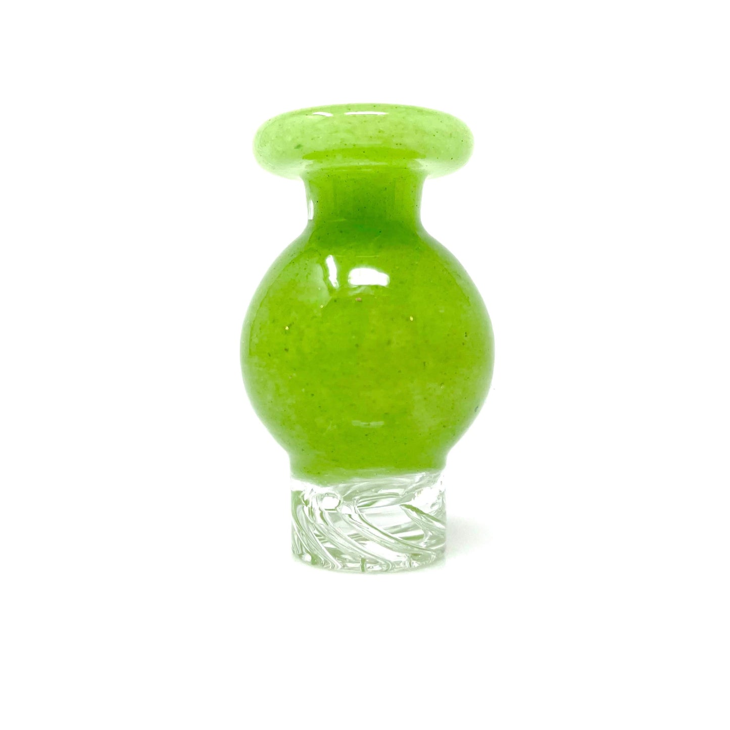 AFM Smoke Carb Cap Green Dot Turbo Glass Spinner Carb Cap + 2 Pearls