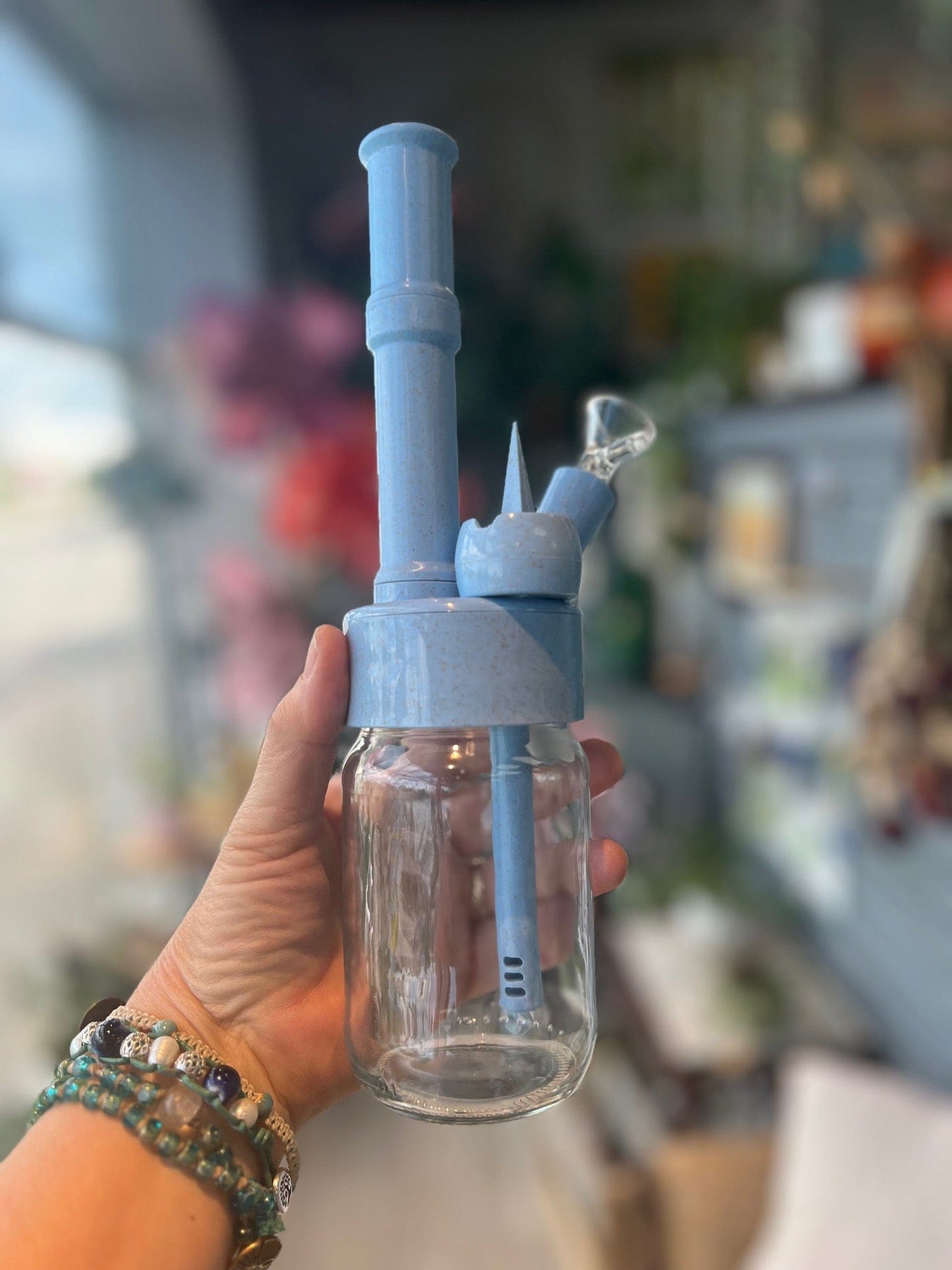 SensiBox Bong Blue Firefly Catcher “Just the Bong”