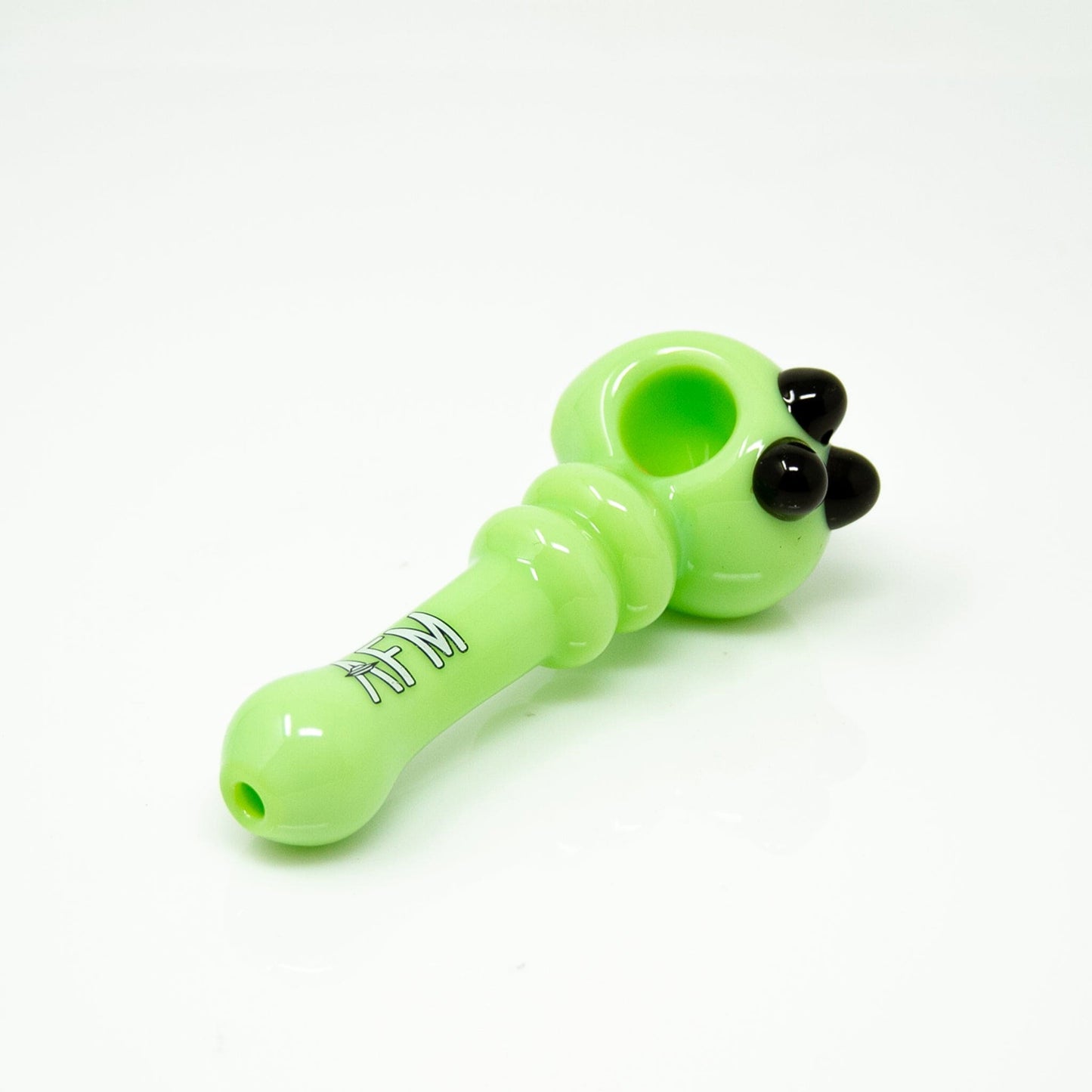 AFM Smoke Hand Pipe See-Thru Orange AFM Double Halo Glass Pipe