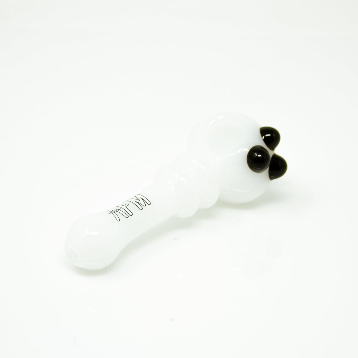 AFM Smoke Hand Pipe Ivory AFM Double Halo Glass Pipe