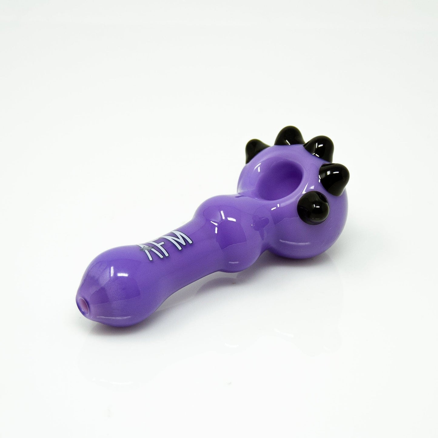 AFM Smoke Hand Pipe Purple 4" AFM Spikey Color Glass Hand Pipe