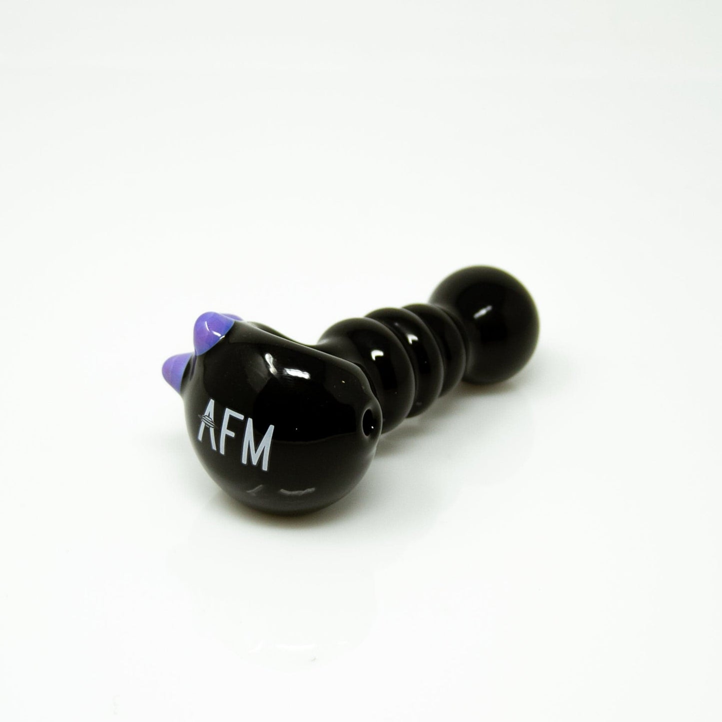 AFM Smoke Hand Pipe Black 4" AFM Three Point Color Hand Pipe