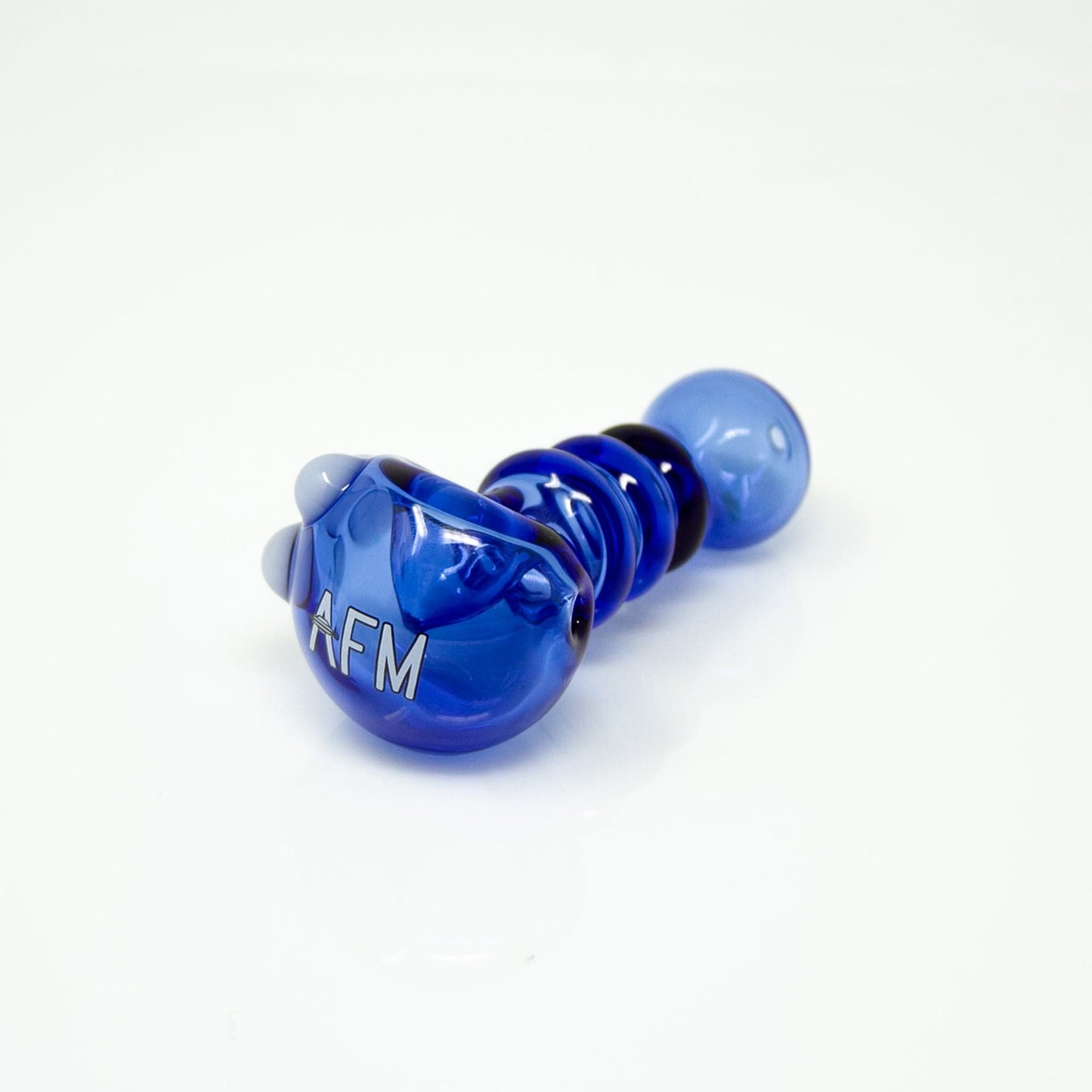 AFM Smoke Hand Pipe Ink Blue 4" AFM Three Point Color Hand Pipe