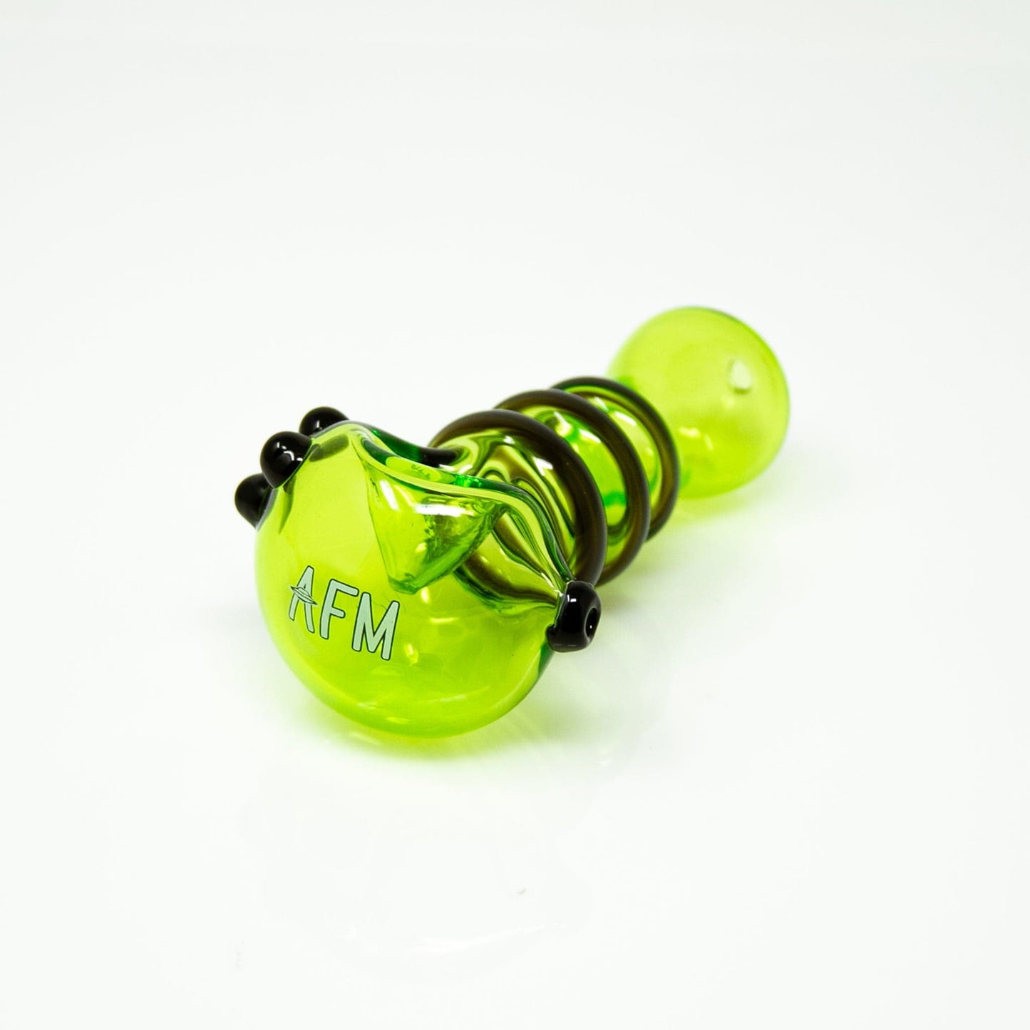 AFM Smoke Hand Pipe Lime 4.5" AFM Tiger Stripe Color Hand Pipe