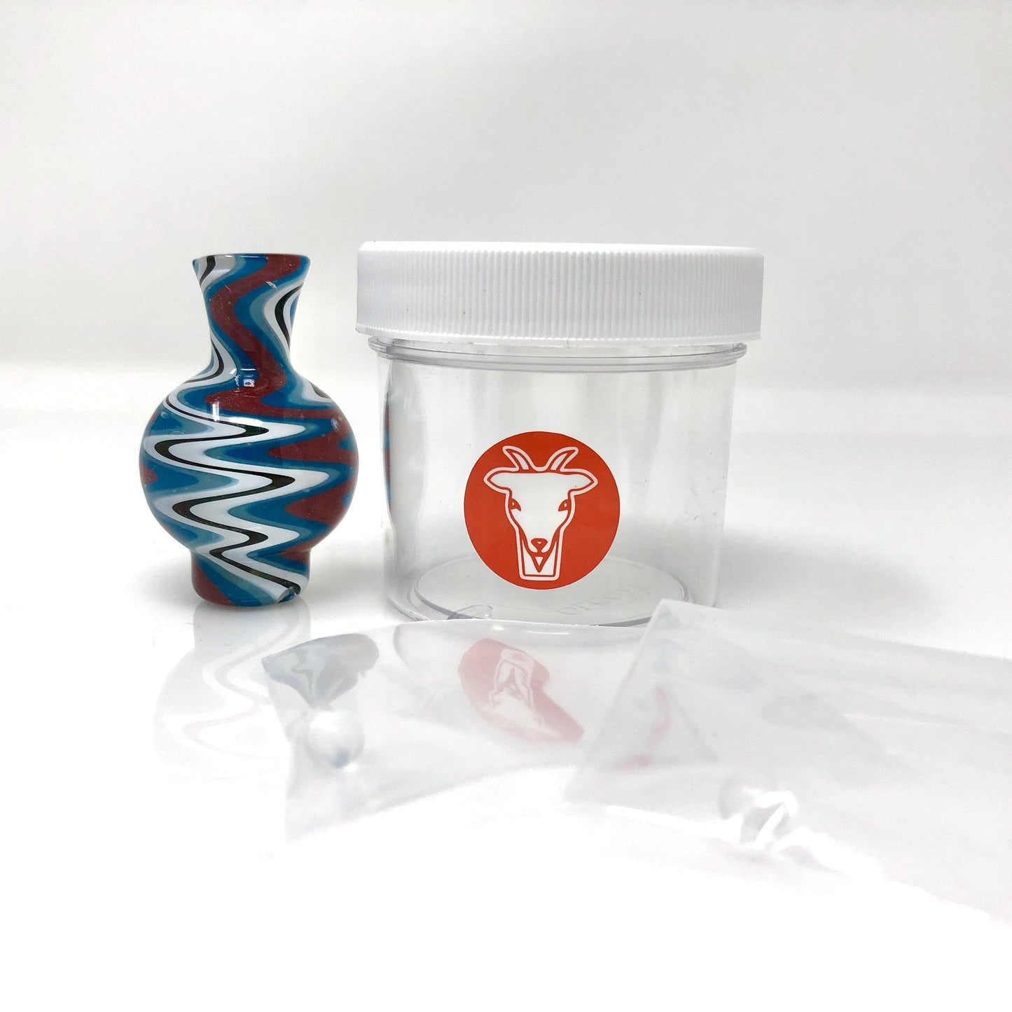 AFM Smoke Carb Cap Reversal Bubble Spinner Cap + 2 Pearls