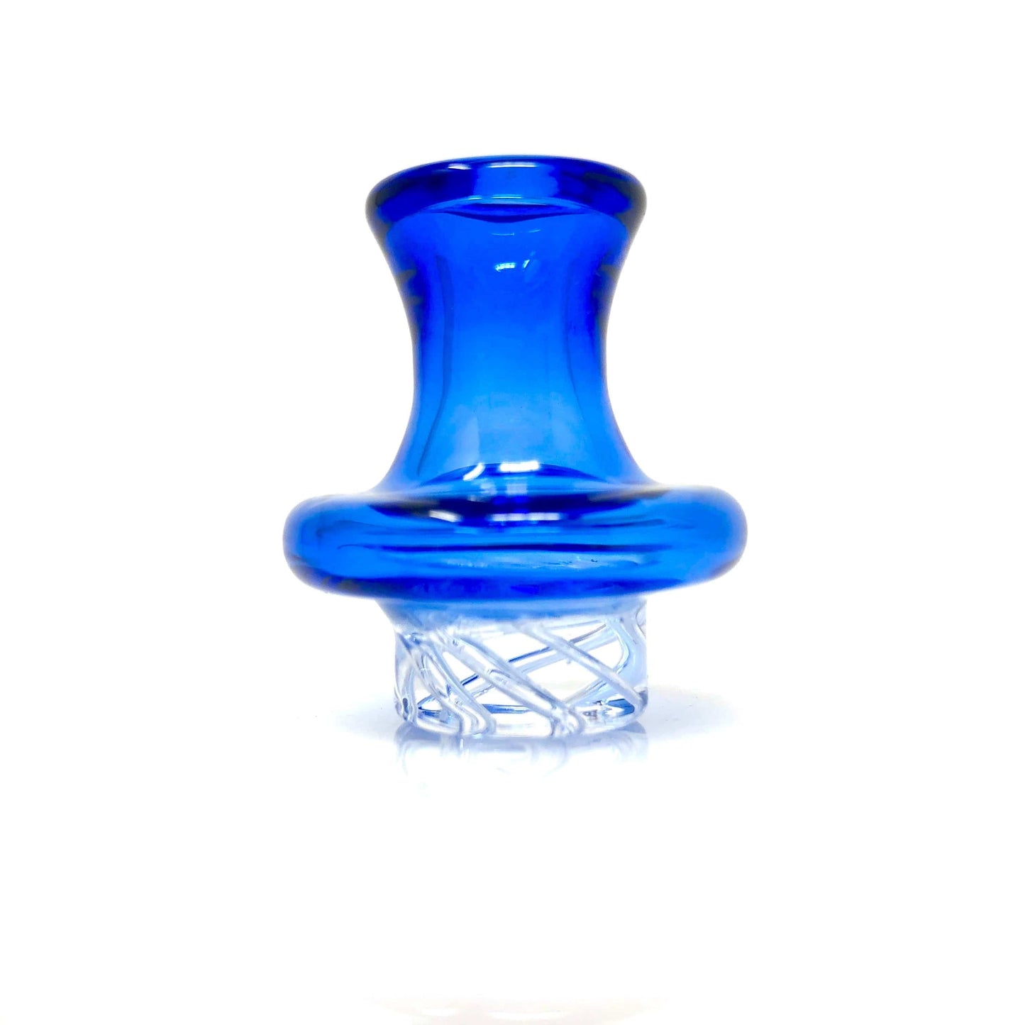 AFM Smoke Carb Cap Ink Blue Color Turbo Spinner Glass Carb Cap + 2 Pearls