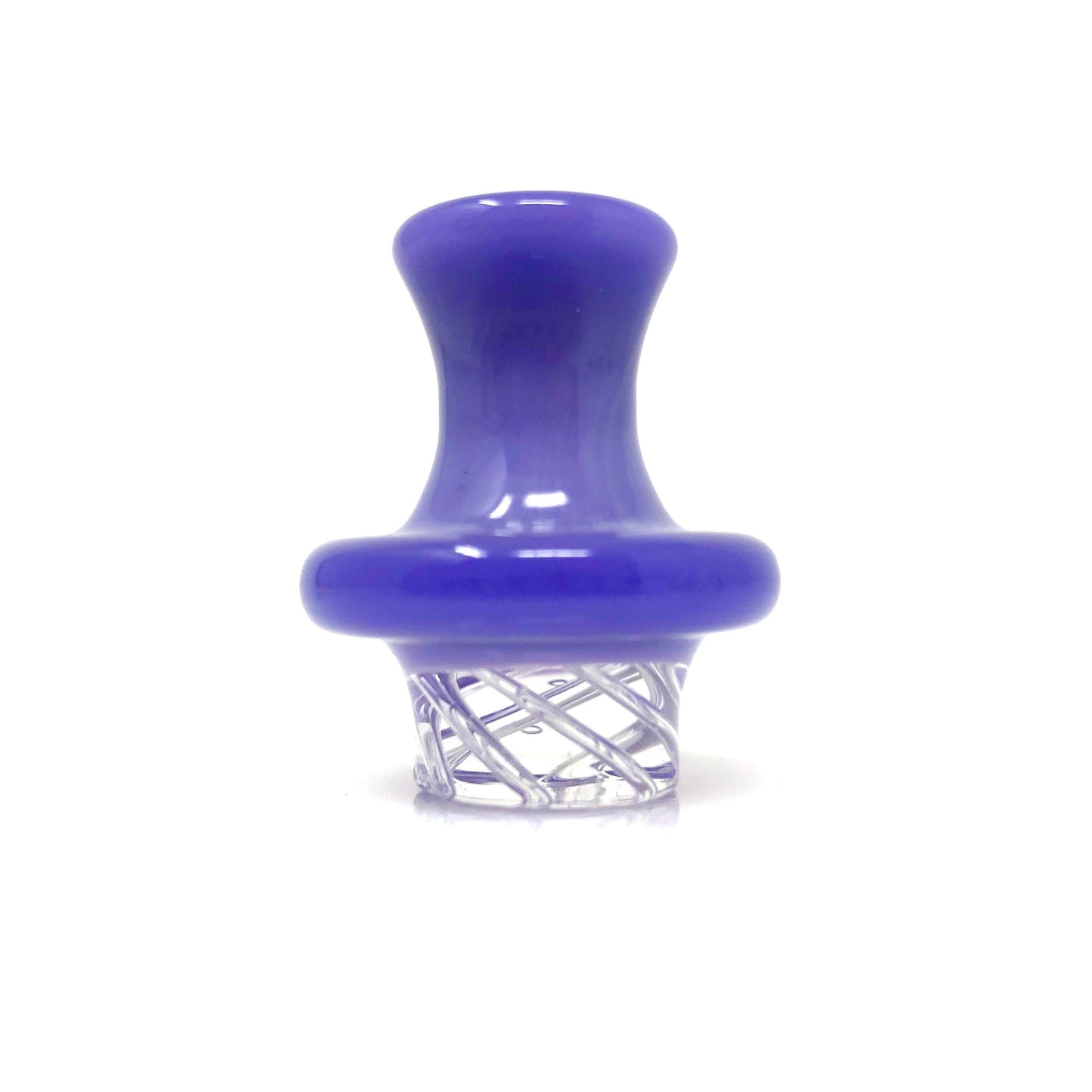 AFM Smoke Carb Cap Purple Color Turbo Spinner Glass Carb Cap + 2 Pearls