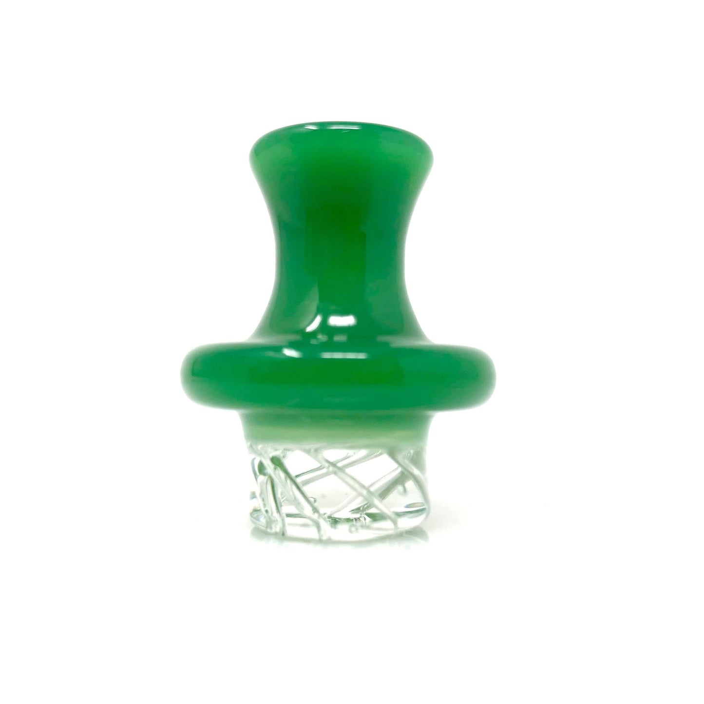 AFM Smoke Carb Cap Forest Green Color Turbo Spinner Glass Carb Cap + 2 Pearls