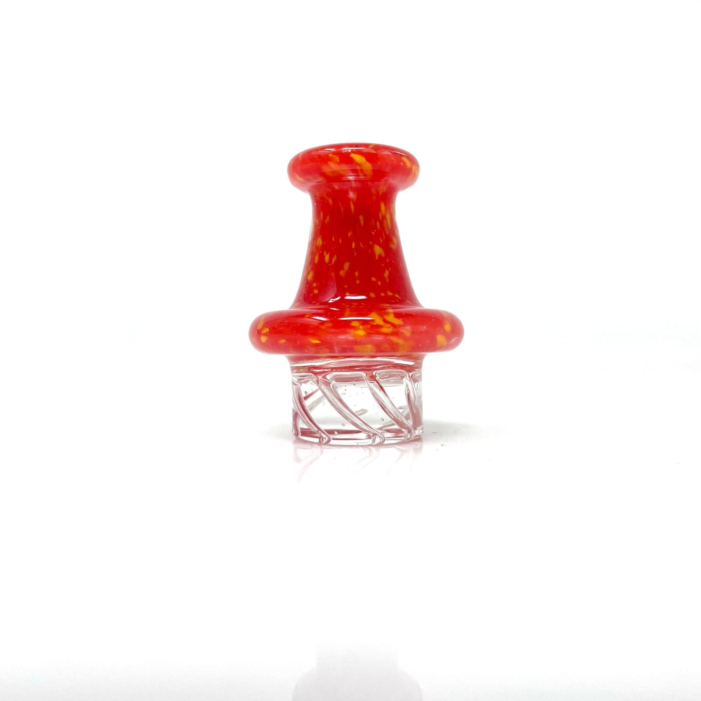 AFM Smoke Carb Cap Lip Stick Red AFM Color Dot Turbo Glass Spinner Carb Cap + 2 Pearls