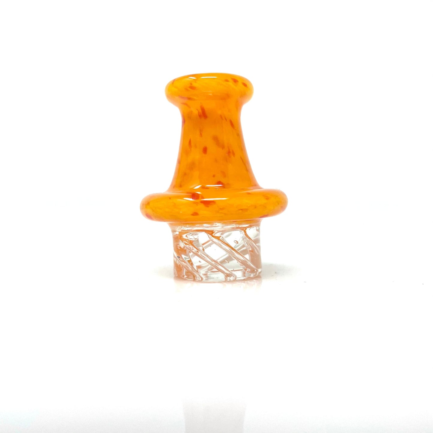 AFM Smoke Carb Cap Orange AFM Color Dot Turbo Glass Spinner Carb Cap + 2 Pearls