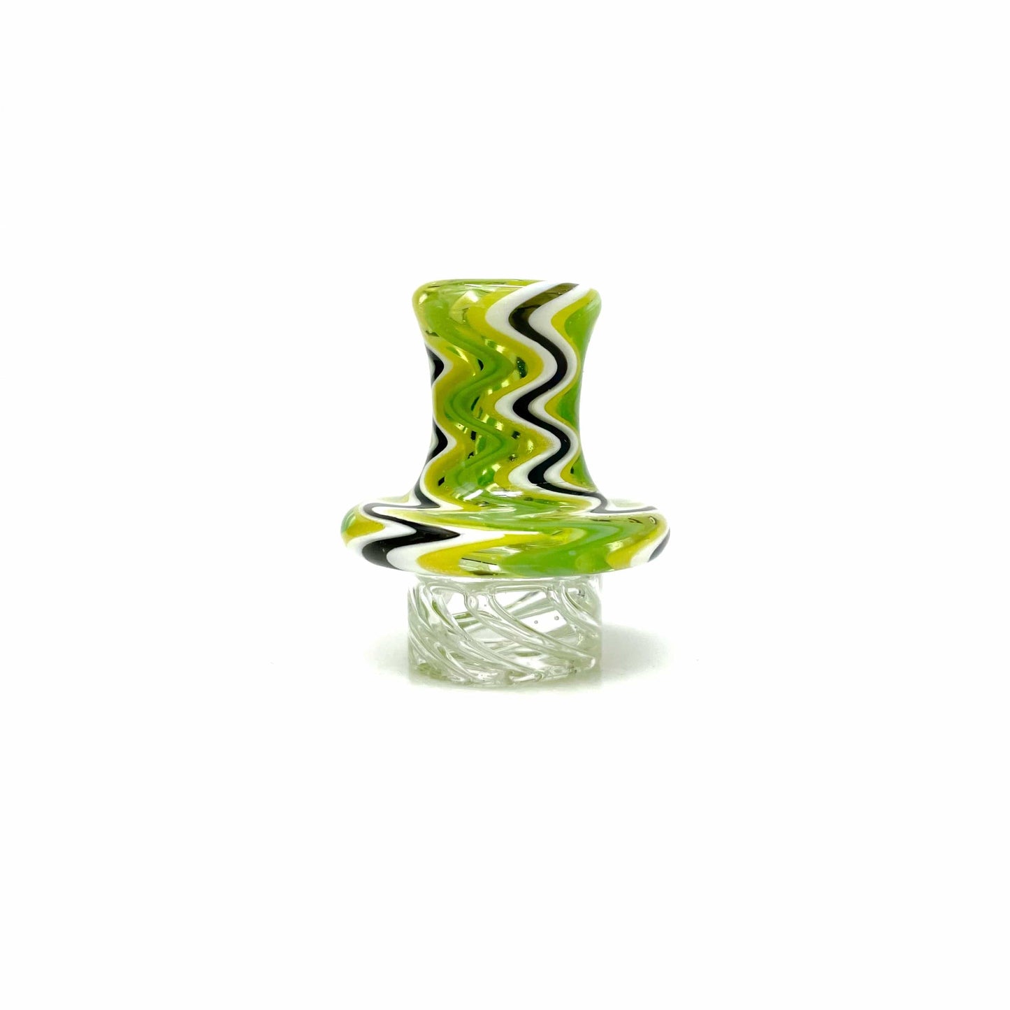 AFM Smoke Carb Cap Greens Turbo Reversal Glass Spinner Carb Cap + 2 Pearls