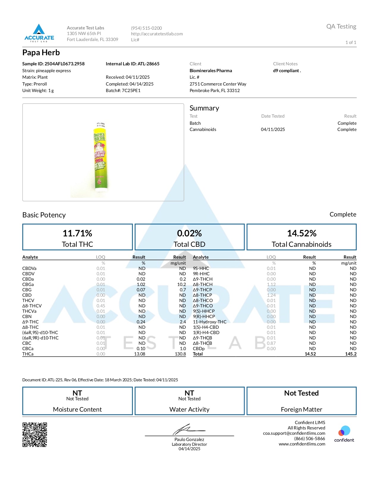 Papa's Herb INFUSED 1G PINEAPPLE EXPRESS SATIVA
