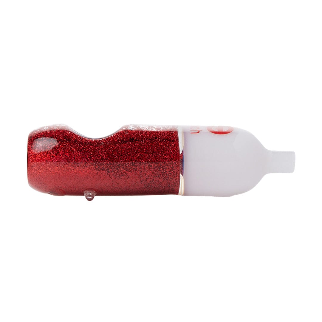 Cheech Glass Hand Pipe Red Cheech Glass 4.5" Glycerin Glitter Pipe