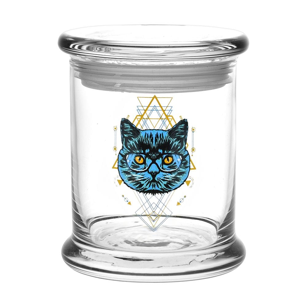 Pulsar Stash Jar Large | 1/2 Ounce 420 Jars Pop Top | Sacred Cat