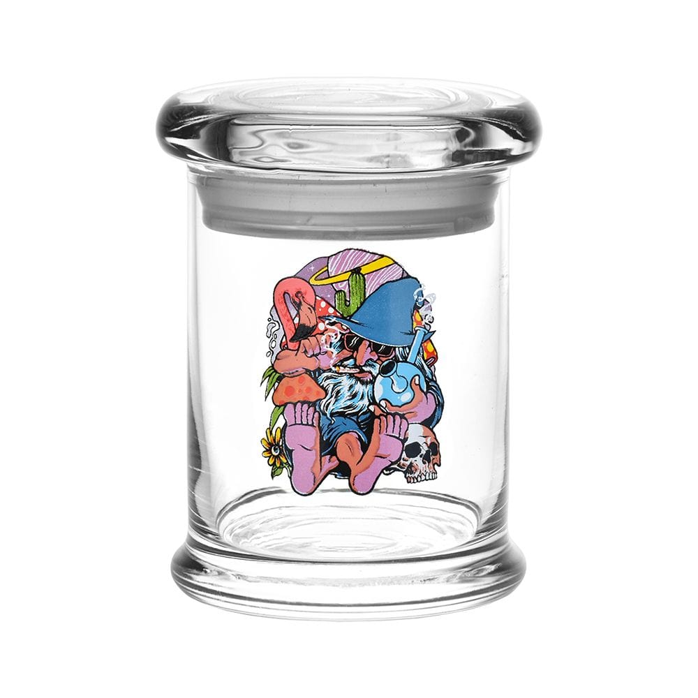 Pulsar Stash Jar Medium | 1/3 Ounce 420 Jars Pop Top | Chill Cat