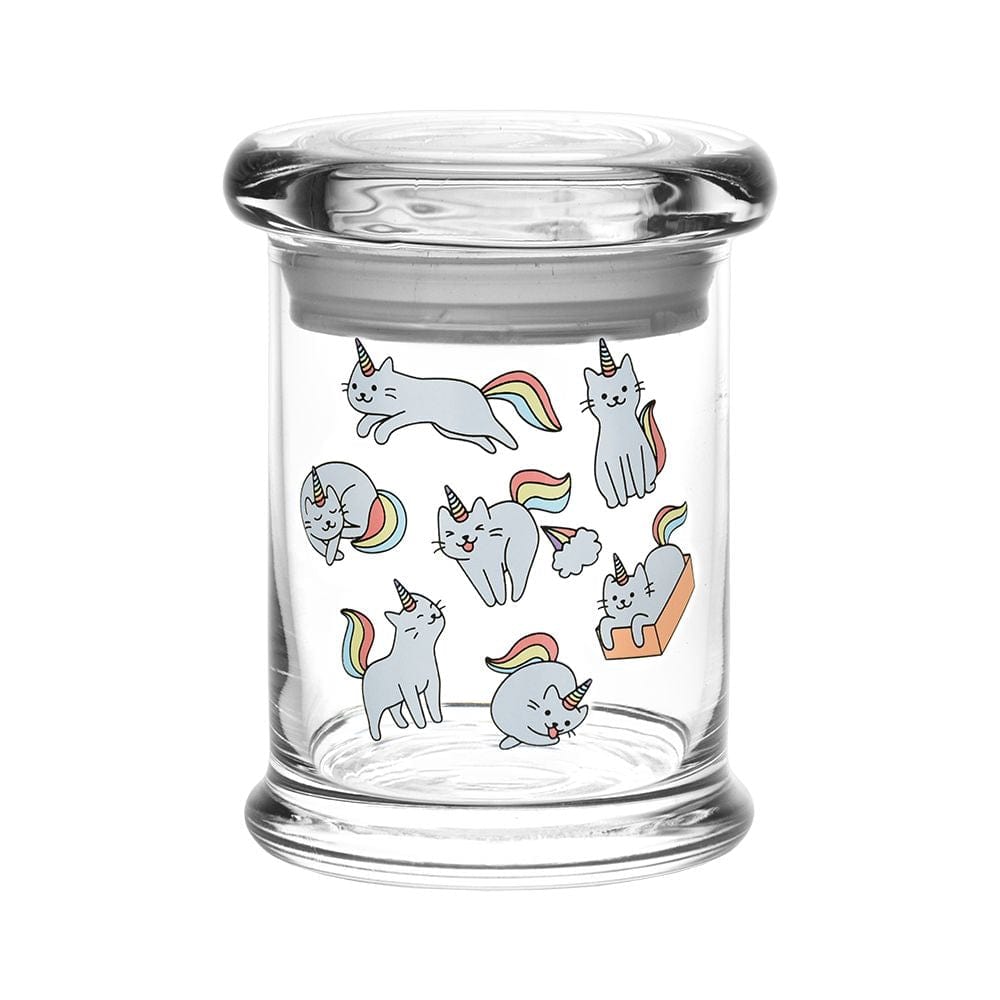 Pulsar Stash Jar Medium | 1/3 Ounce 420 Jars Pop Top | Caticorns