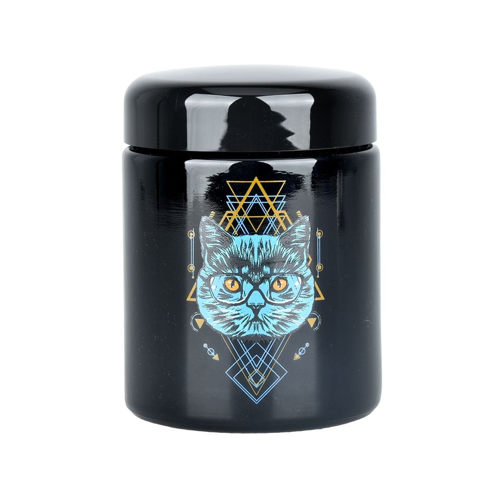 Pulsar Stash Jar Large | 1/2 Ounce 420 Jars UV Screw Top | Sacred Cat