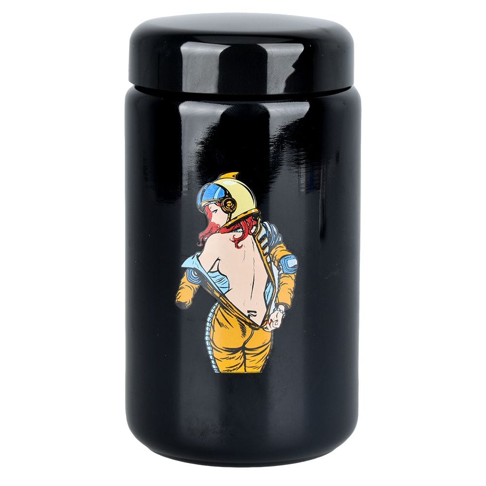 Pulsar Stash Jar Extra Large | 1 Ounce 420 Jars UV Screw Top | Zero G Strip