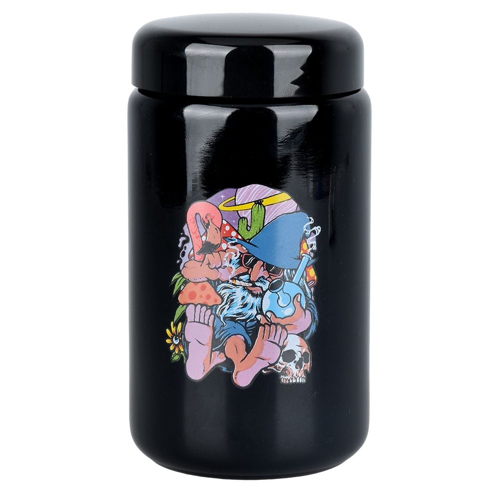Pulsar Stash Jar Extra Large | 1 Ounce 420 Jars UV Screw Top | Flamingo Wizard