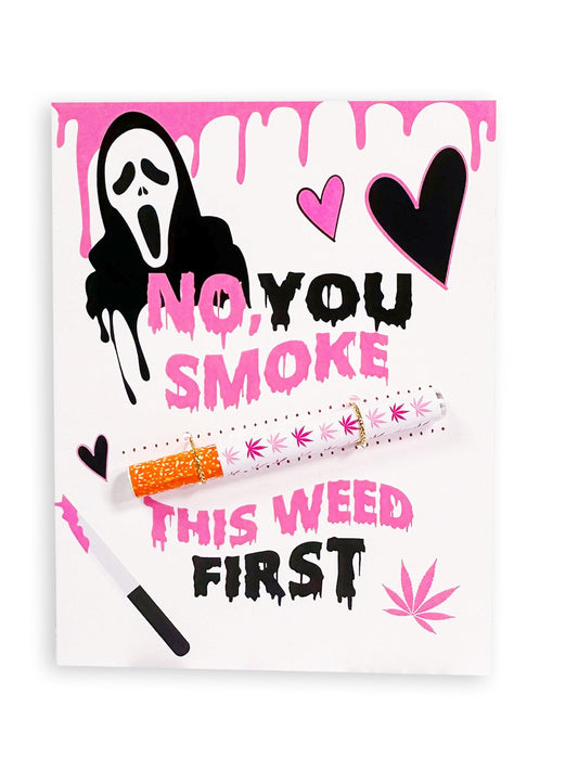 KushKards Greeting Cards One Hitter Kard Scream You Smoke This Cannabis Greeting Card