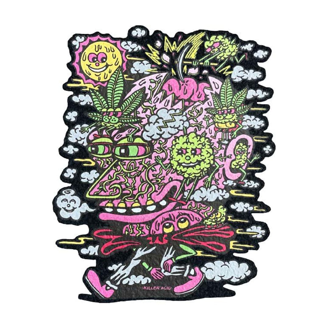 East Coasters Dab Mats Killer Acid Tea Head 11" Dab Mats