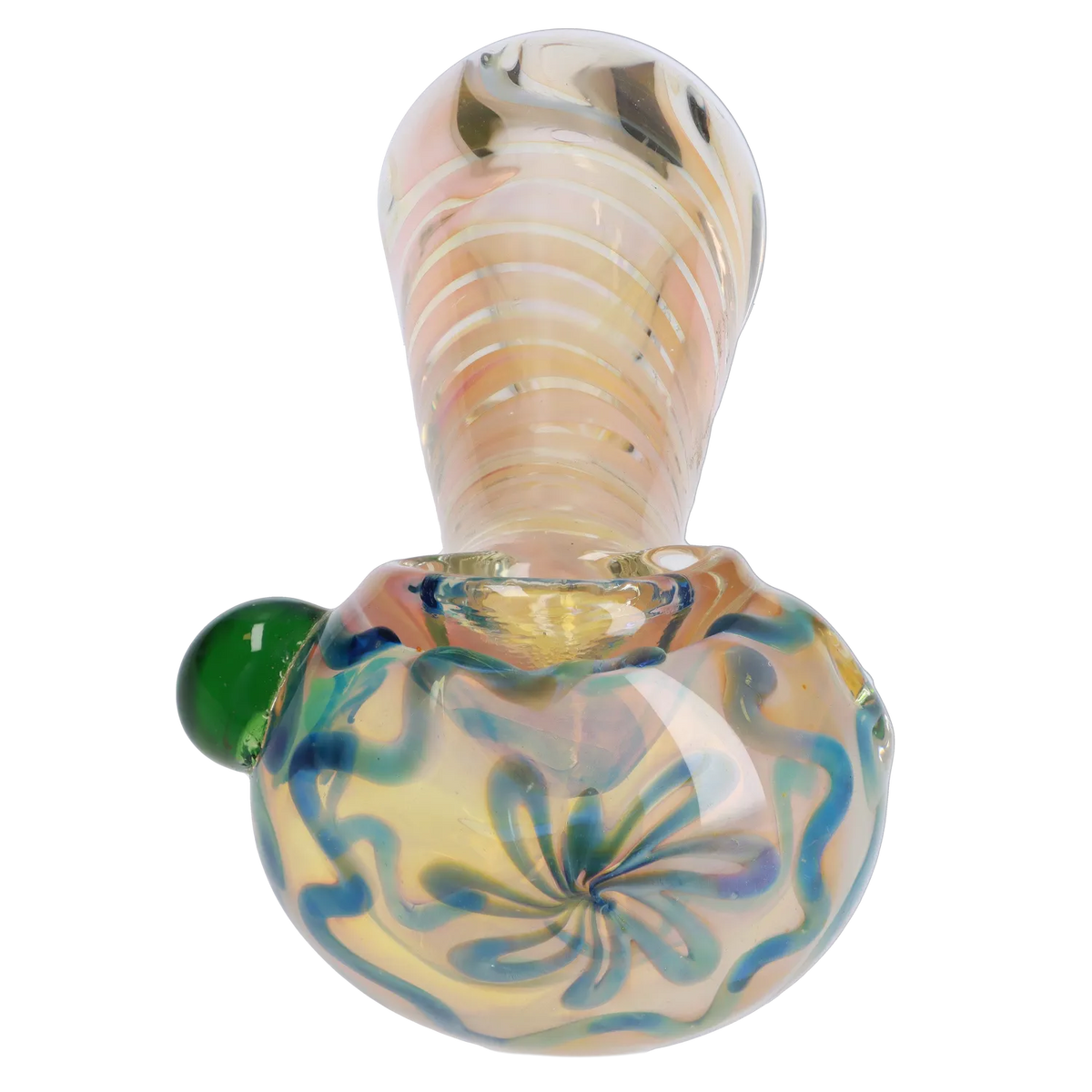 Gold Fume Twisty Spoon Pipe - 5 in.