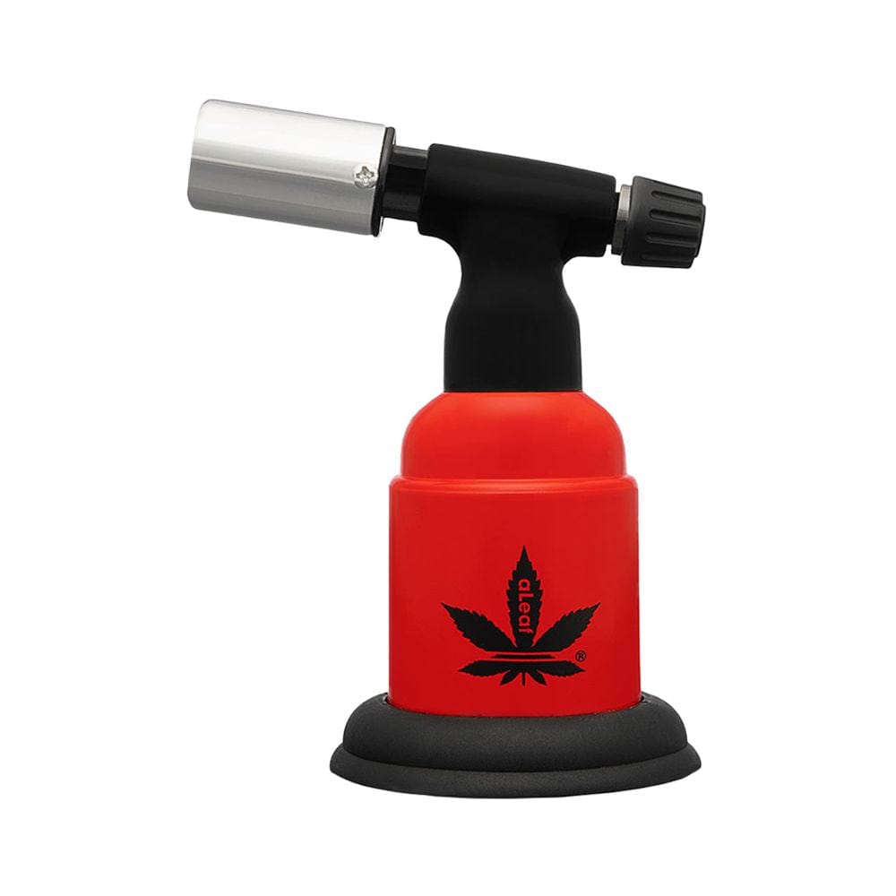 aLeaf Torch Red Turbo Flame Single Jet Mini Blow Torch | 5"