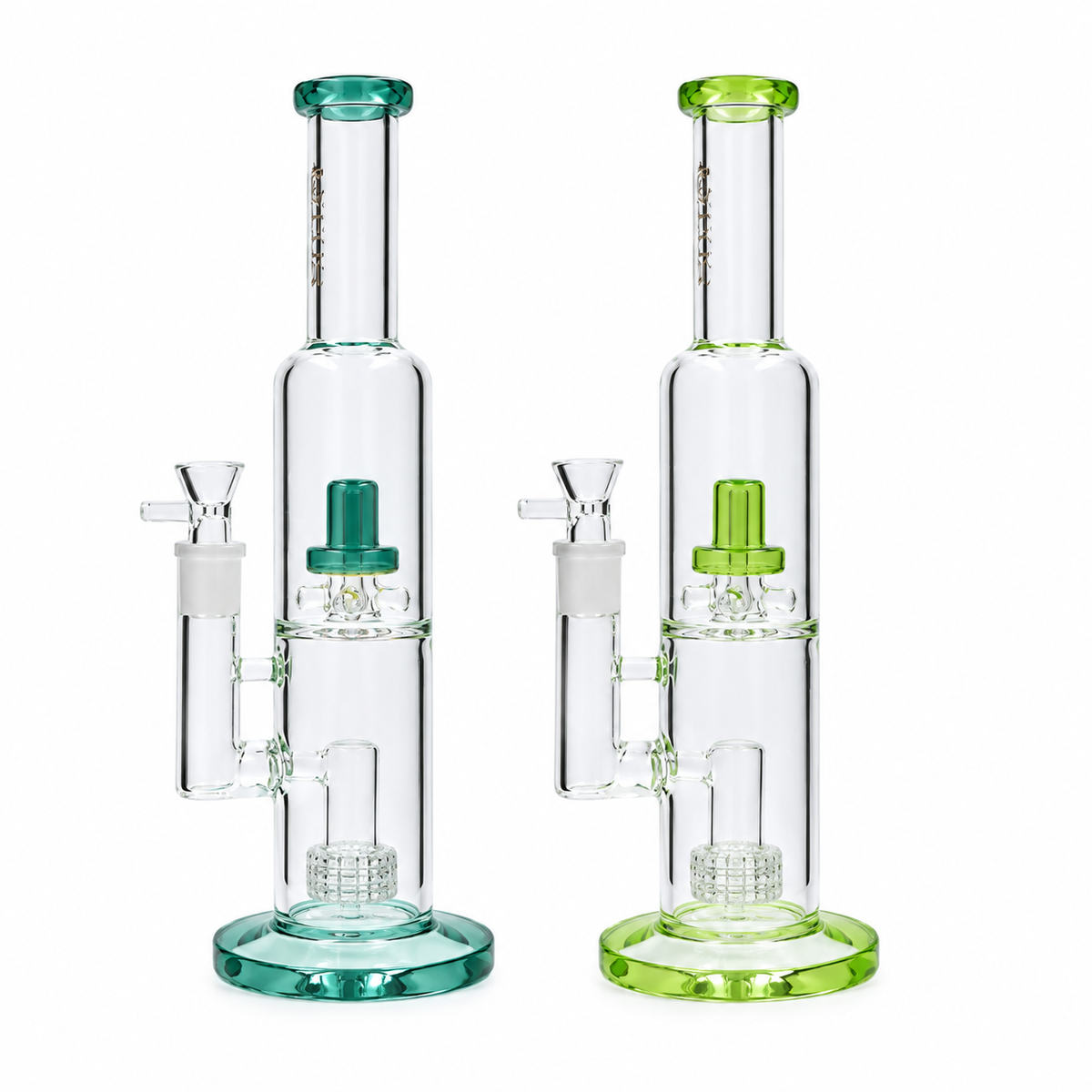 Dual Perc with Color Accents Bong - 15 in.