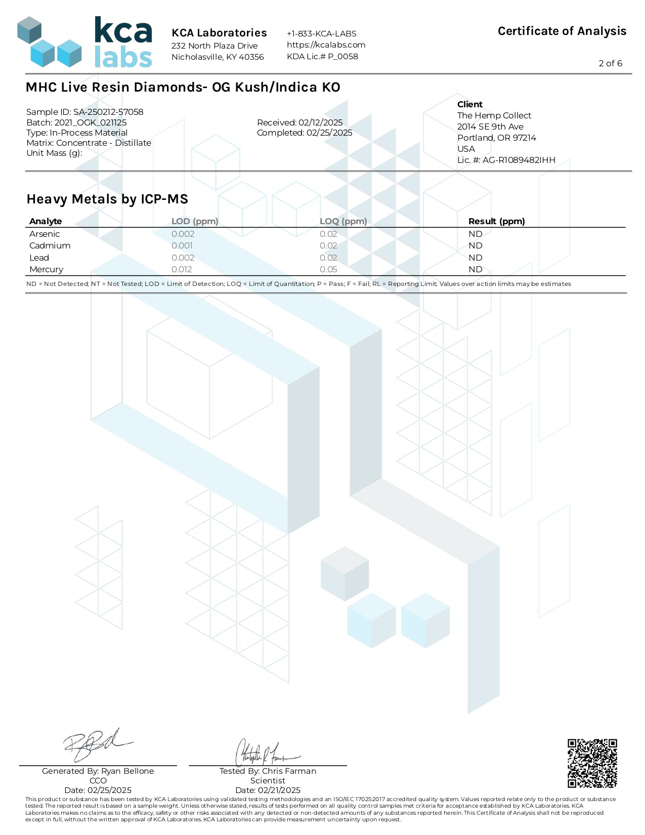 Modern Herb Co Dispensary Grade Live Resin THCA Dabs - 2g