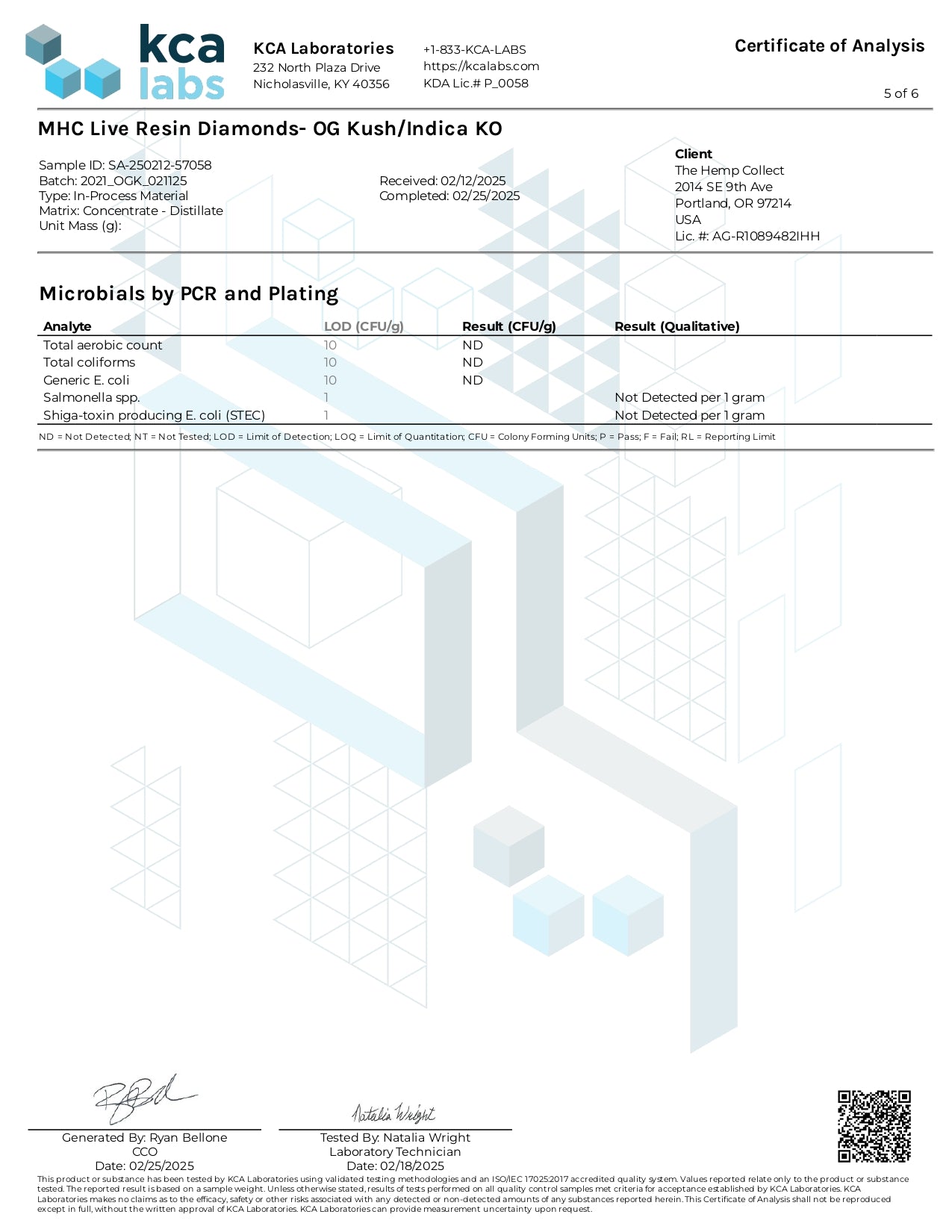 Modern Herb Co Dispensary Grade Live Resin THCA Dabs - 2g