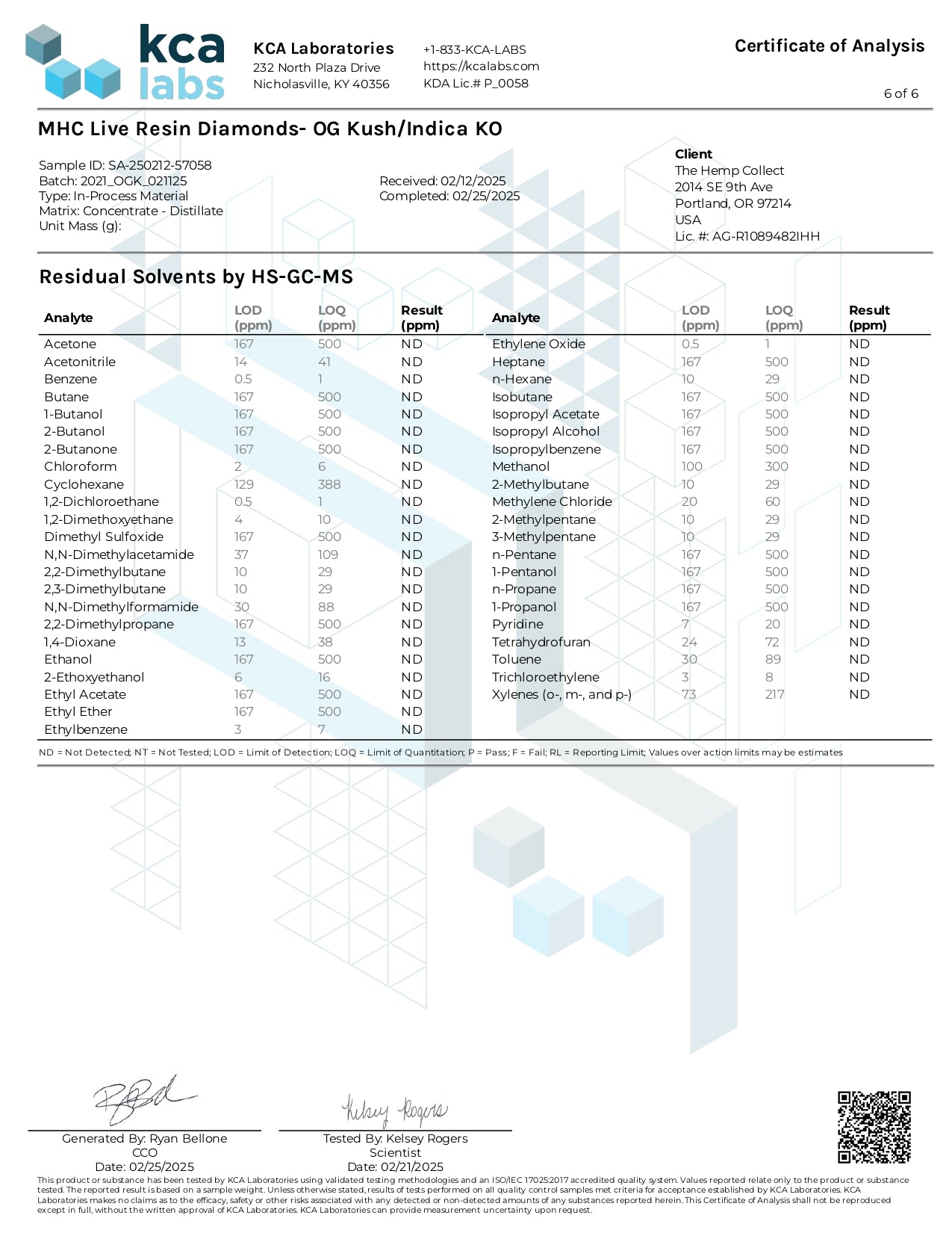 Modern Herb Co Dispensary Grade Live Resin THCA Dabs - 2g
