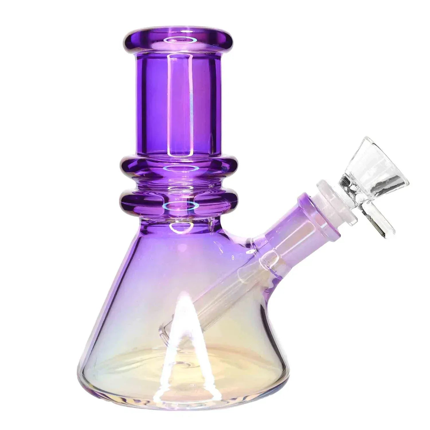 DHC Heavy Iridescent Beaker Water Pipe - 6 in.