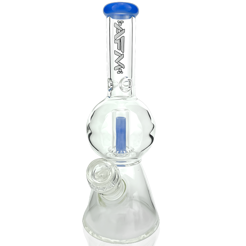 AFM Smoke Bong Jade Blue 12" AFM Glass Bubble Globe Glass Beaker Bong