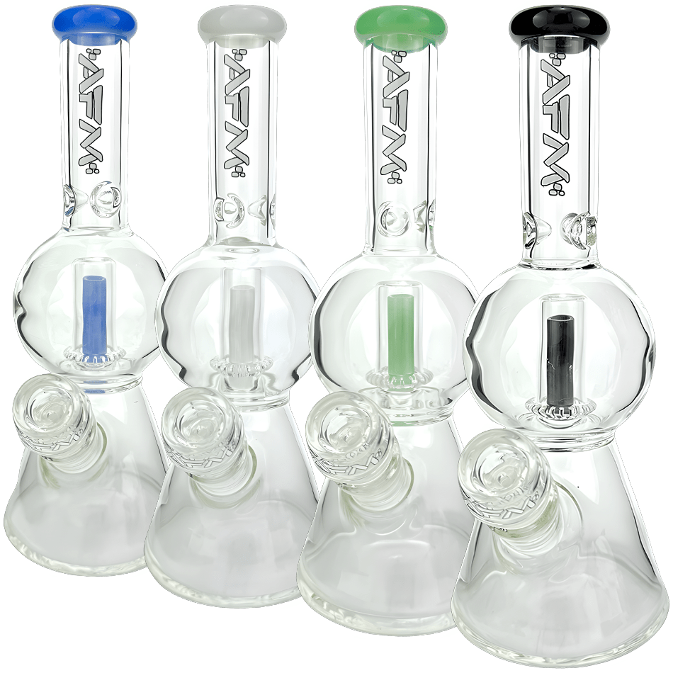 AFM Smoke Bong 12" AFM Glass Bubble Globe Glass Beaker Bong