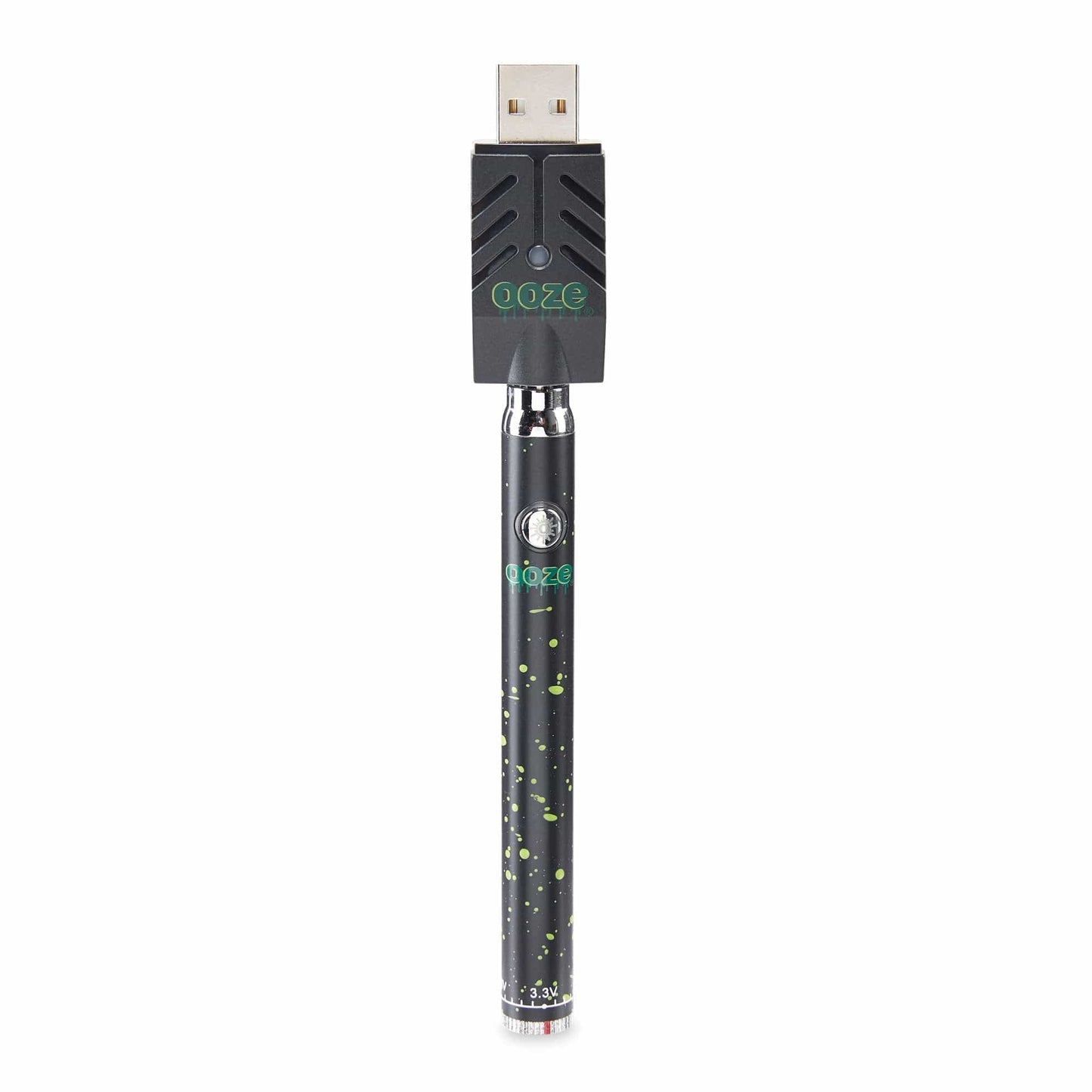 Ooze Batteries and Vapes Black/Green Ooze Slim Twist 510 Thread 320 mAh CBD Vape Pen Battery + USB Charger