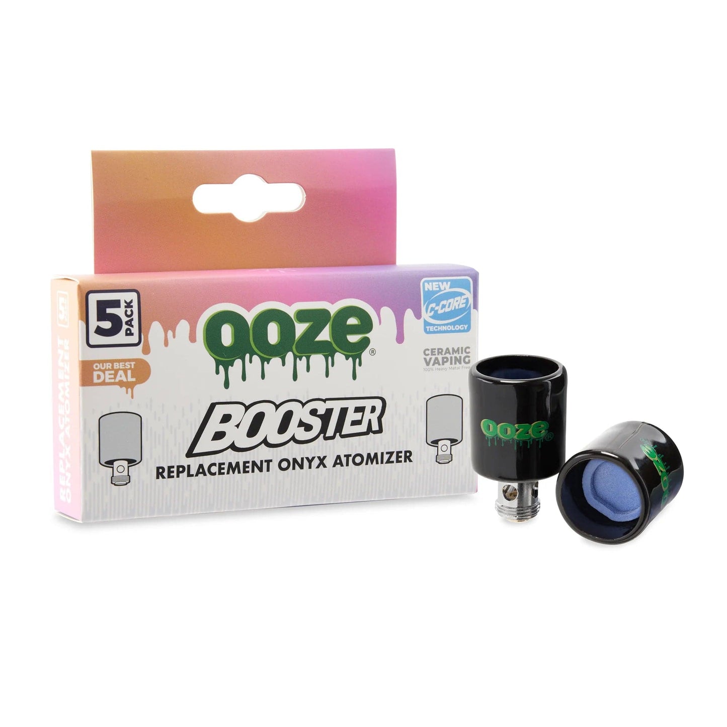 Ooze Atomizer 5-Pack Booster Onyx Atomizer Replacement 2-Pack