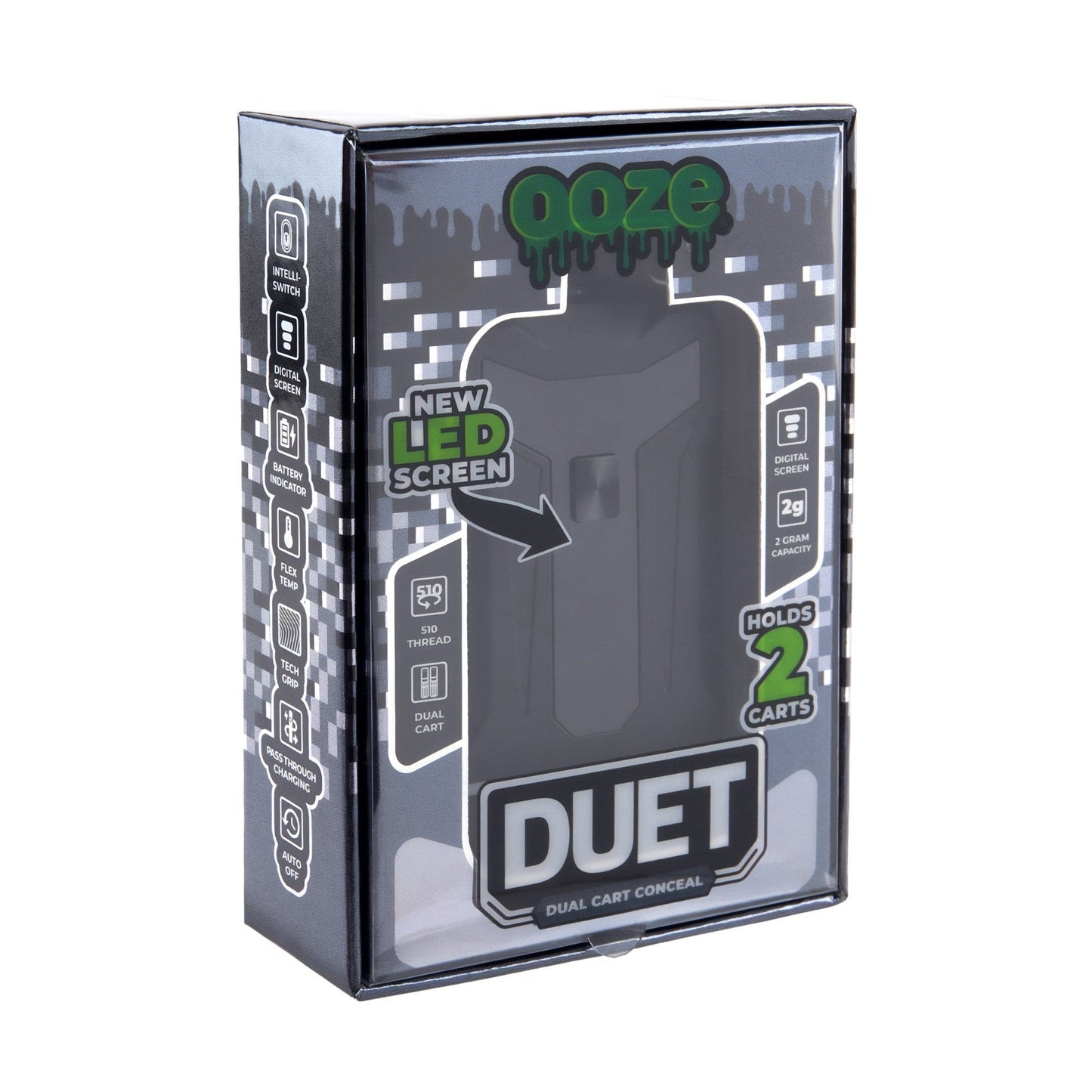 Ooze Vaporizer Duet 650 mAh 510 Dual Conceal Cart Battery