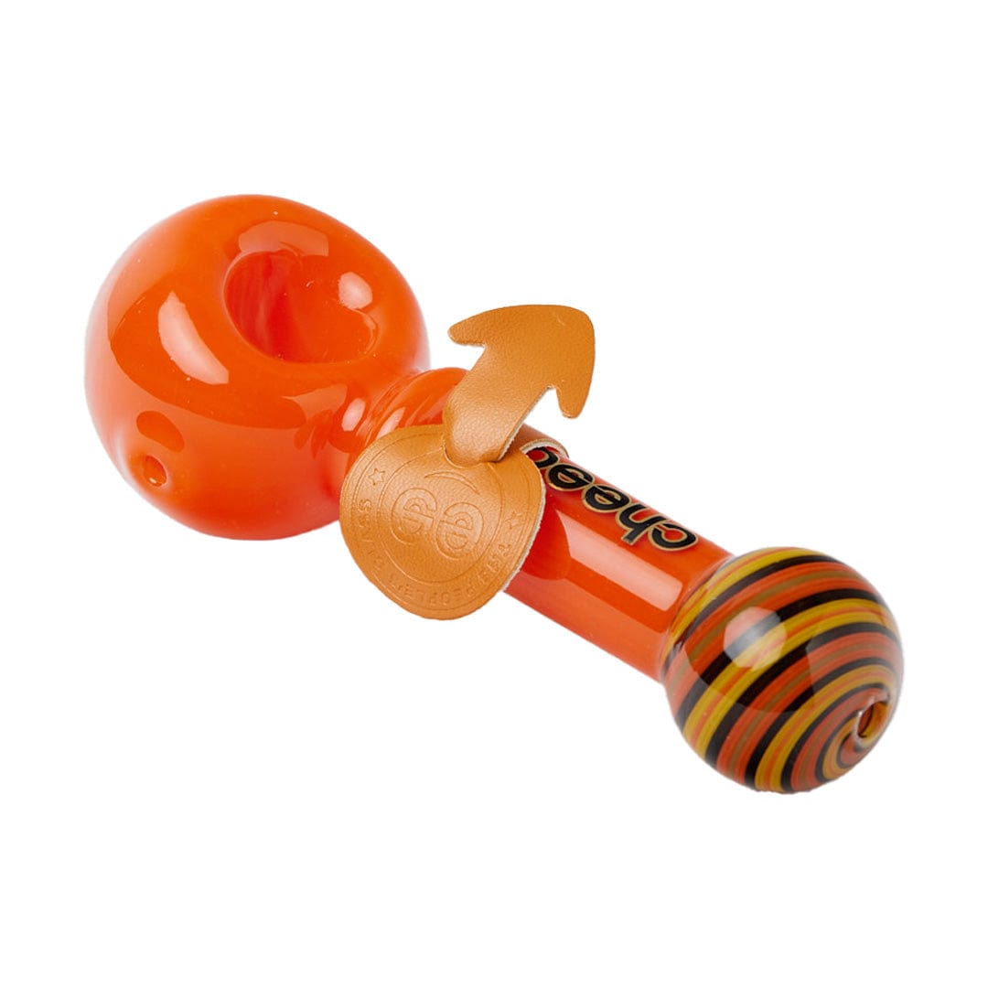 Cheech Glass Hand Pipe Orange 4.5" Solid Until The End Hand Pipe