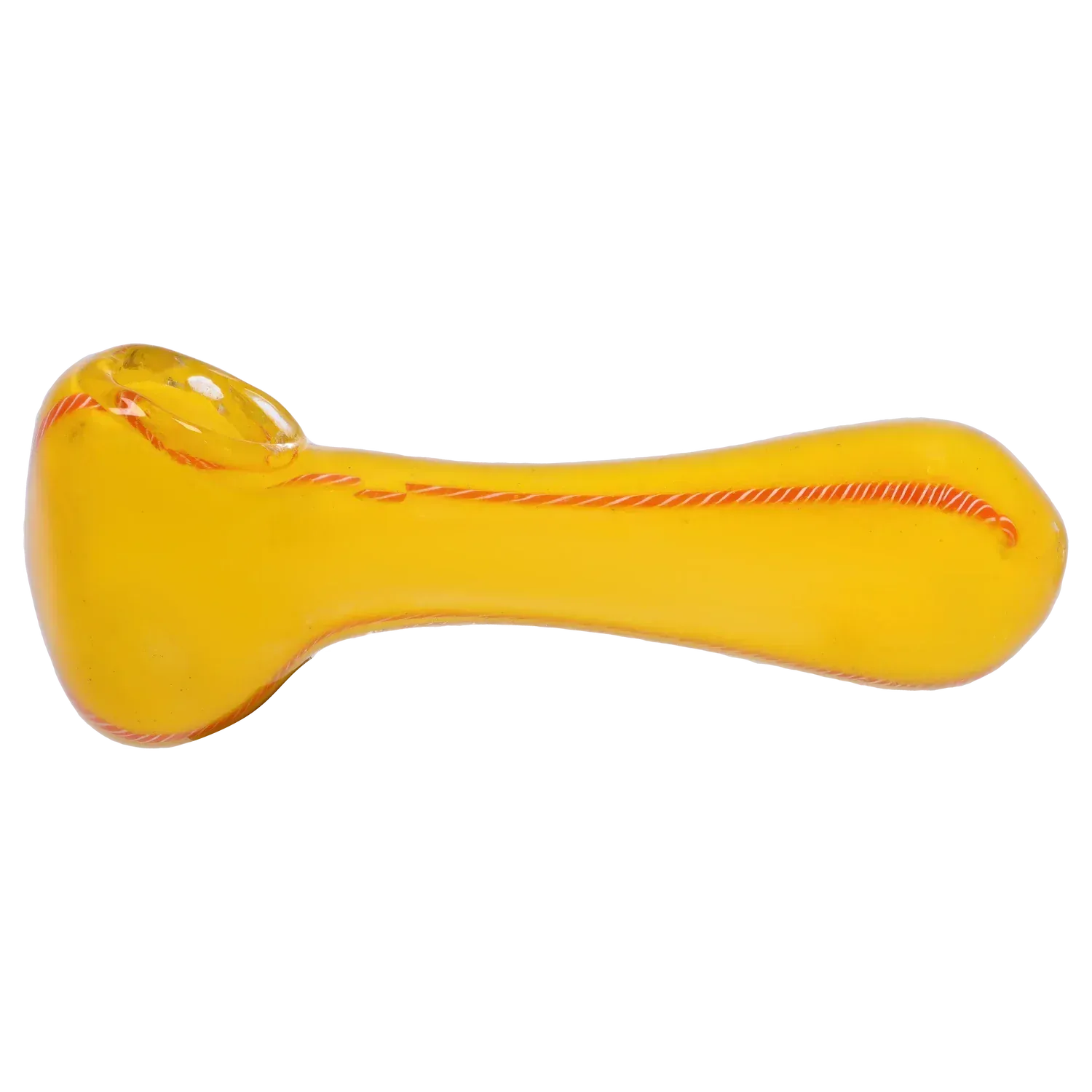 DHC Frit Glass with Rasta Line Spoon Pipe - 4.5 in.