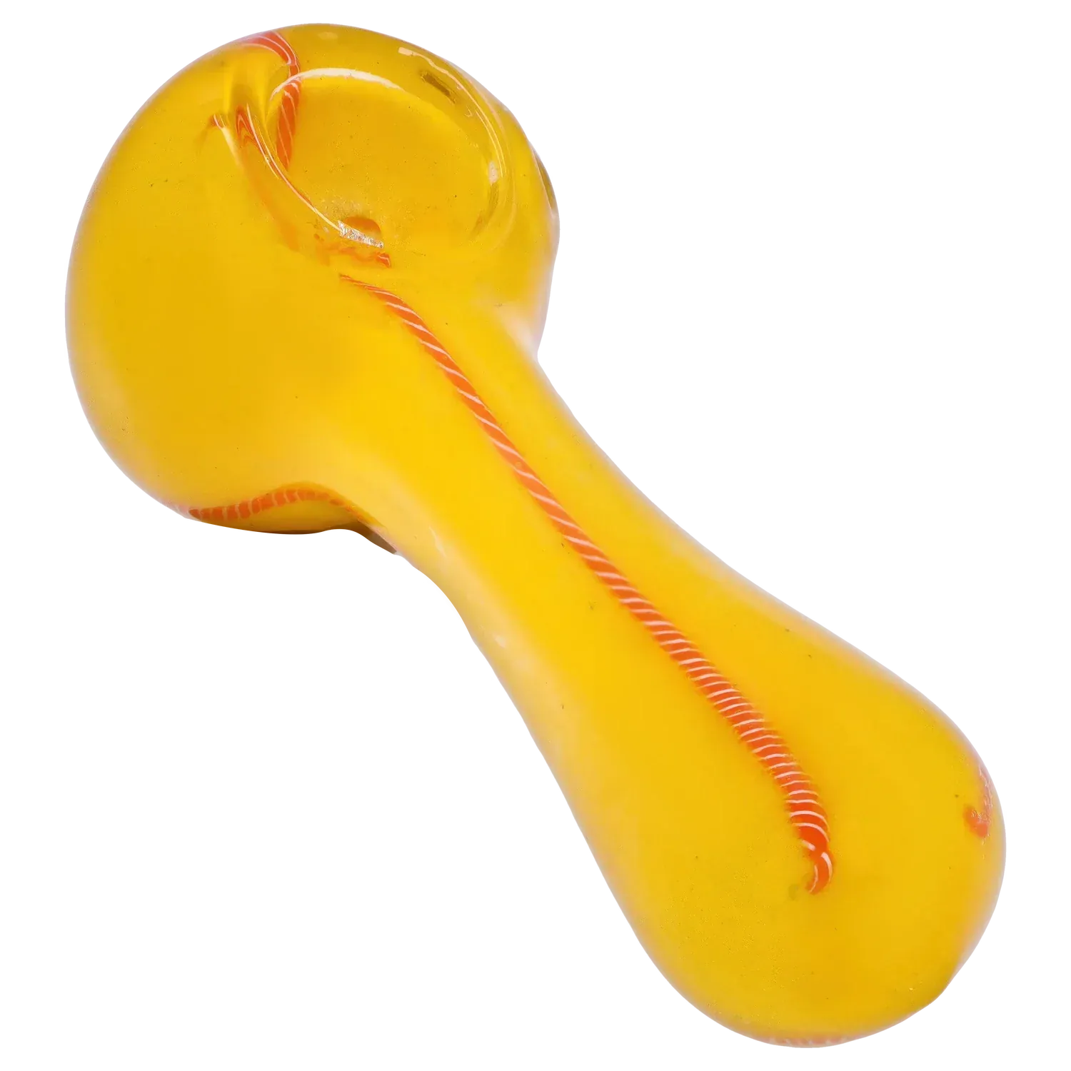 DHC Frit Glass with Rasta Line Spoon Pipe - 4.5 in.