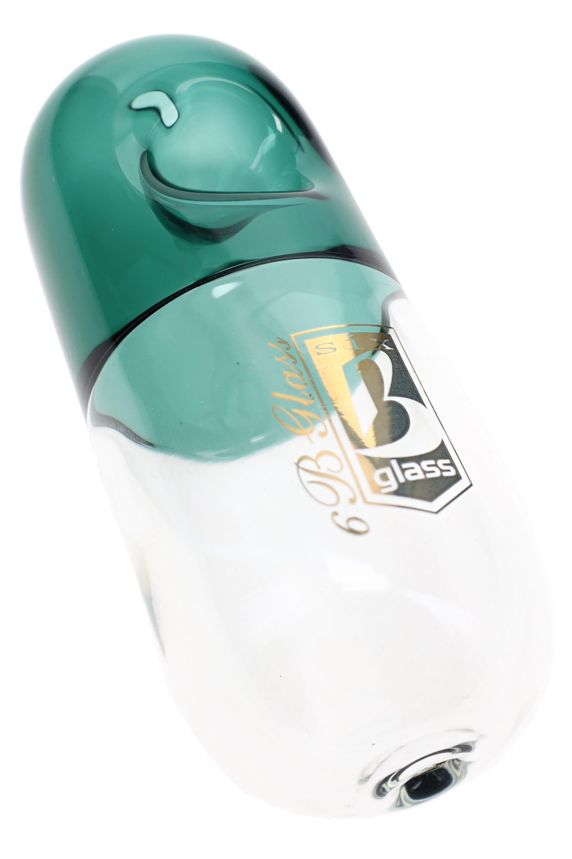 6B Glass Pill Steamroller Pipe – 5″ – Assorted Colors